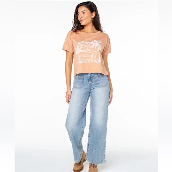 New Roxy Sunset Graphic Tee Shirt Size XL - Picture 4 of 4